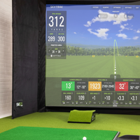 Golf Simulator Enclosure Built for Realistic Indoor Practice, Impact Screen Included, 7 Sizes, Free Side Barriers