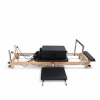 Pilates Reformer Machine Built for Home Studios, Foldable Design, Rock Maple Construction, Multiple Springs