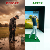 Simbox Golf Simulator Enclosure - 7 Sizes Available — Before & After