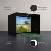 Simbox Golf Simulator Enclosure - 7 Sizes Available — infographic